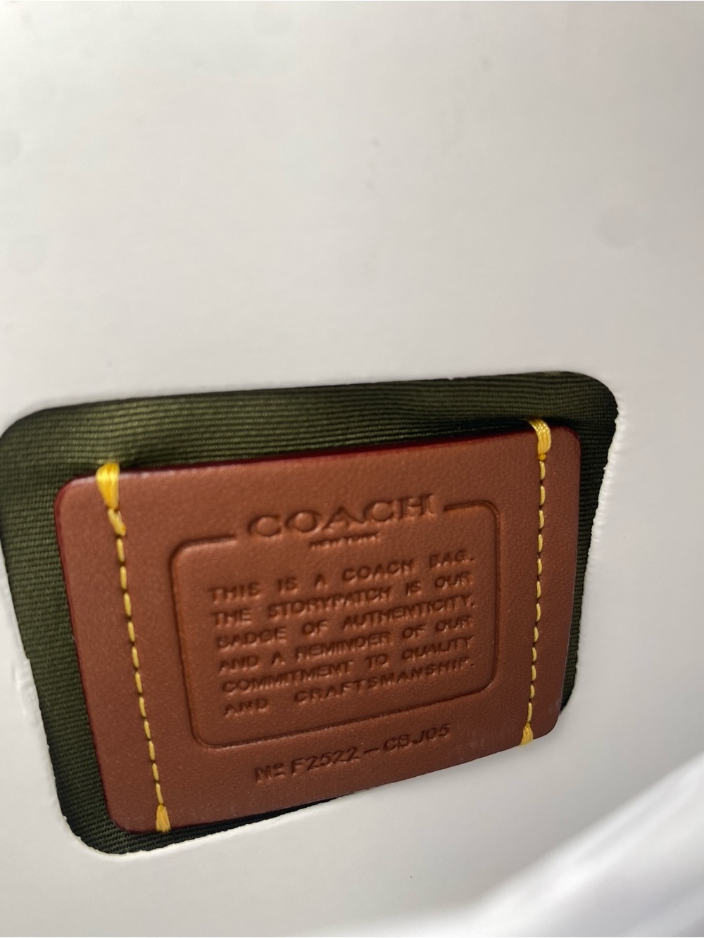 COACH Olive Patent Shoulder Bag with Gold Logo - Picture 11 of 11
